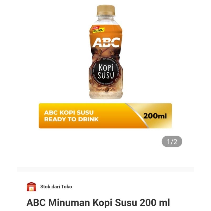 

ABC Minuman Kopi Susu 200 ml