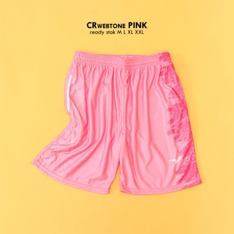 CELANA PENDEK CRWEBTONE PINK BADMINTON ORI IMPORT VOLLY GOWES PINGPONG ORIGINAL PREMIUM KAOS PRIA WA