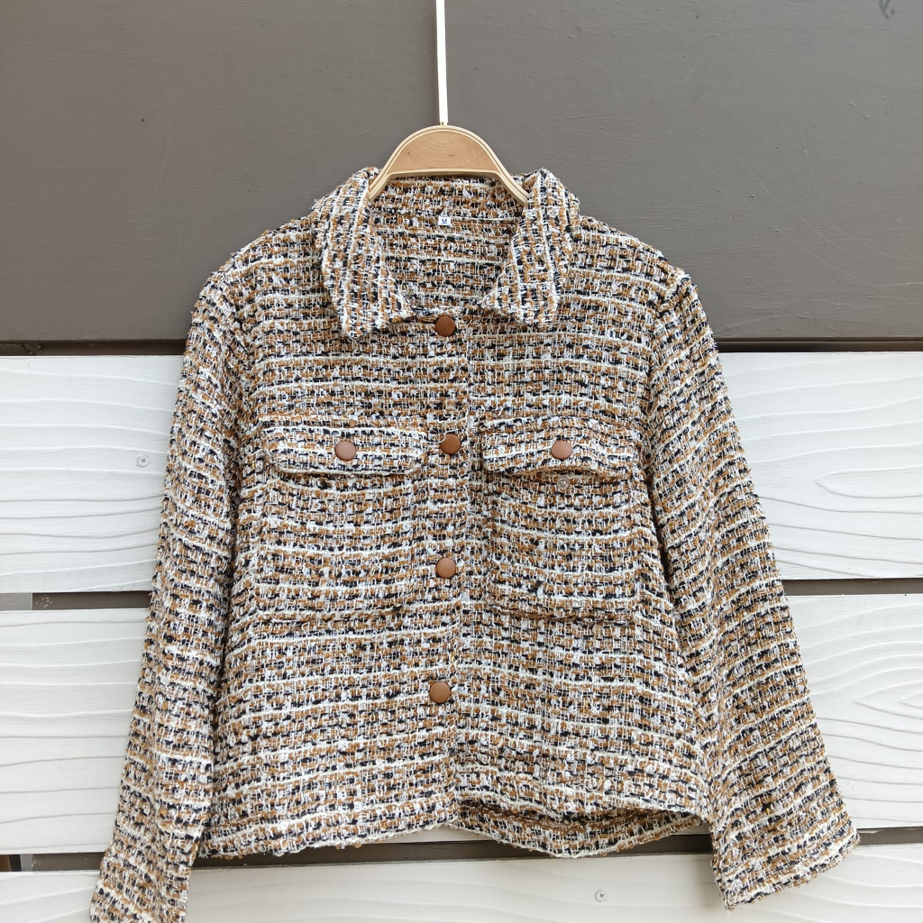 JOLLY BLAZER TWEED NEW KOREAN LOOK