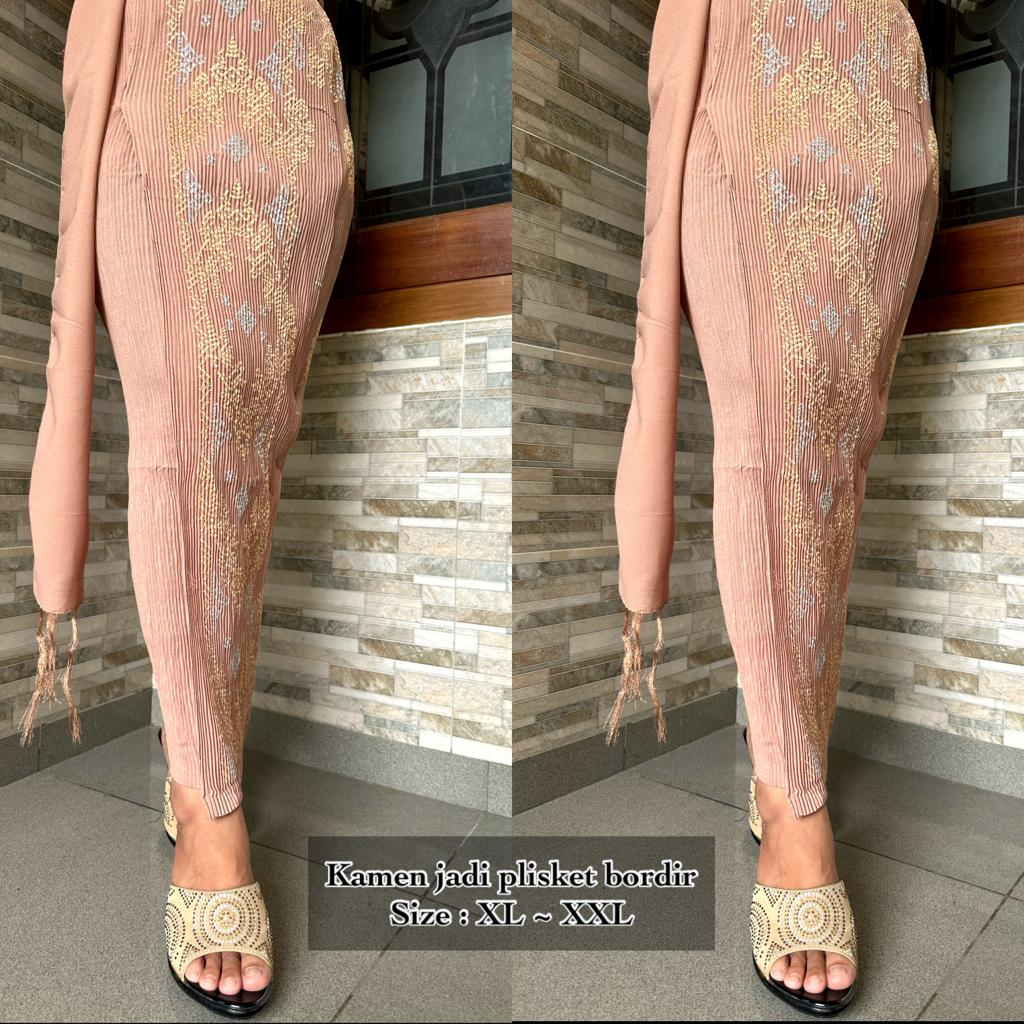 kamen jadi plisket po bordir + selendang