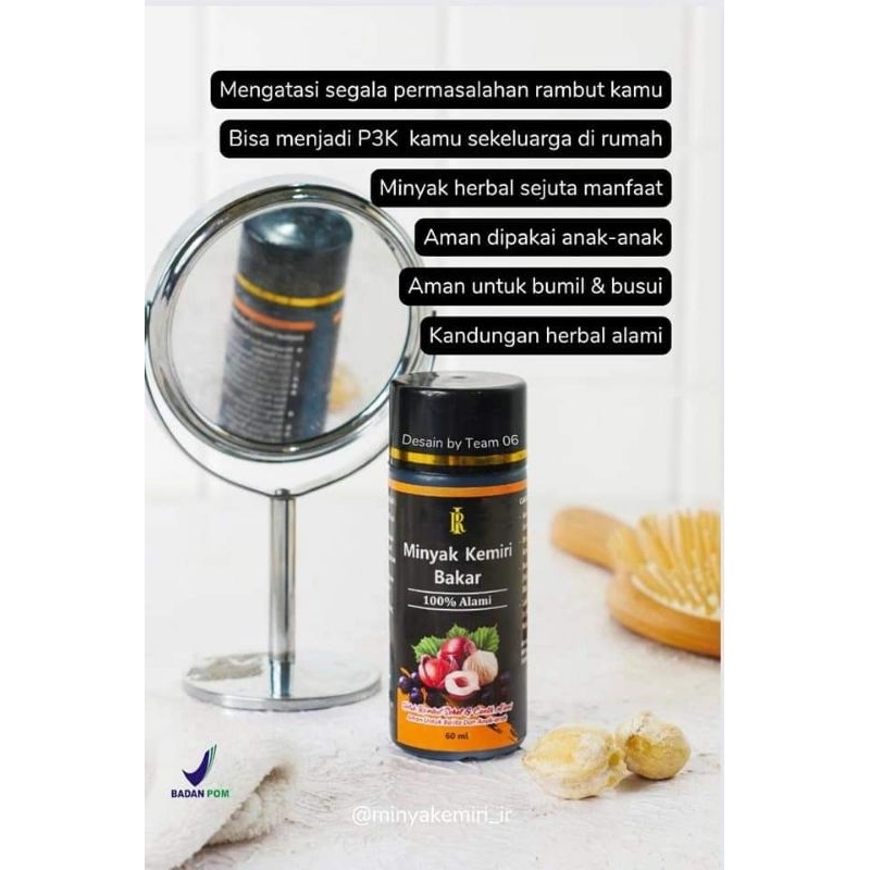 [ ORIGINAL ] 100%  Minyak Kemiri Bakar ASLI By IR / Minyak Kemiri Original