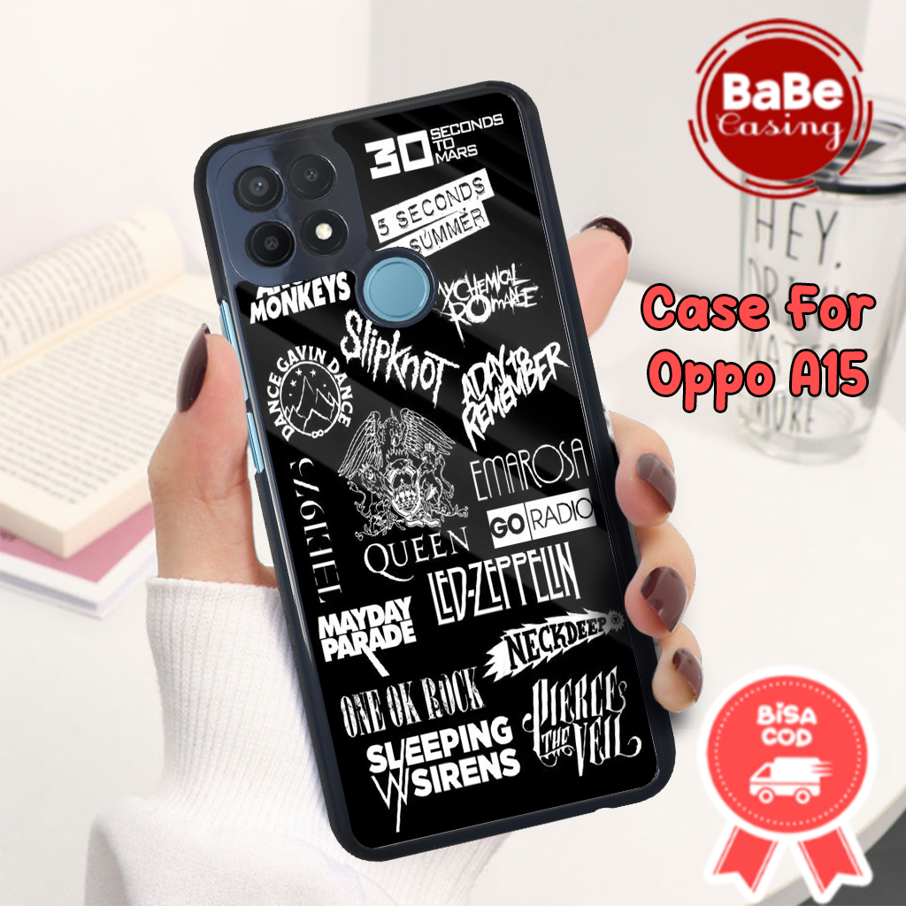 case hp oppo a15 a15s terbaru aesthetic gambar band musik kolase art streetwear keren lucu casing hp
