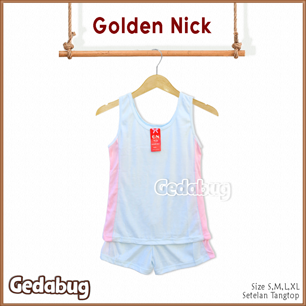 Setelan Tangtop Golden Nick SK 001 Tali Lebar | Setelan Daleman dewasa Lembut | Gedabug