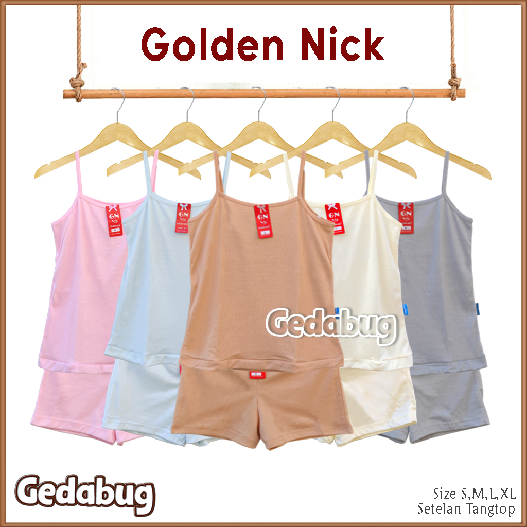 Setelan Tangtop Golden Nick SK 002 Tali KECIL| Setelan Daleman dewasa Tali kecil Lembut | Gedabug