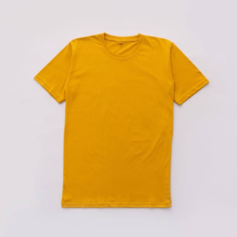 KAOS POLOS BASIC KUNING MUSTARD ORIGINAL COMMBED