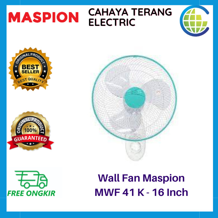 Maspion Wall Fan MWF 41K Kipas Angin Dinding MWF-41 K - 16 Inch MWF41K