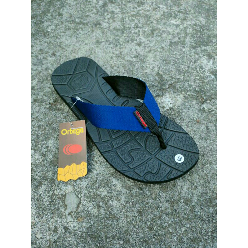 sandal japit original ortega anti jebol putus nglupas garansi 1bln biru