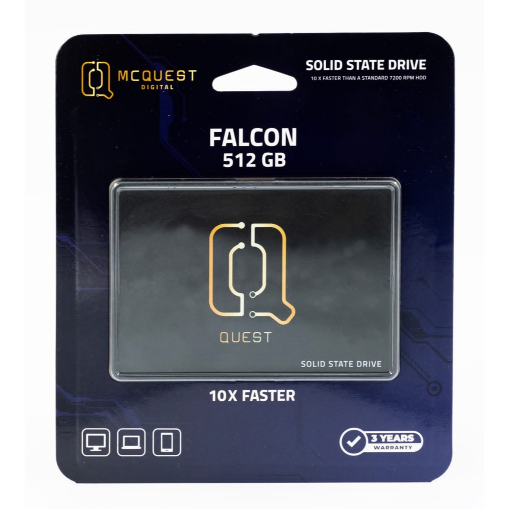 MCQuest Digital Falcon SSD 512GB Sata 3 - SSD 512 GB 2,5inch