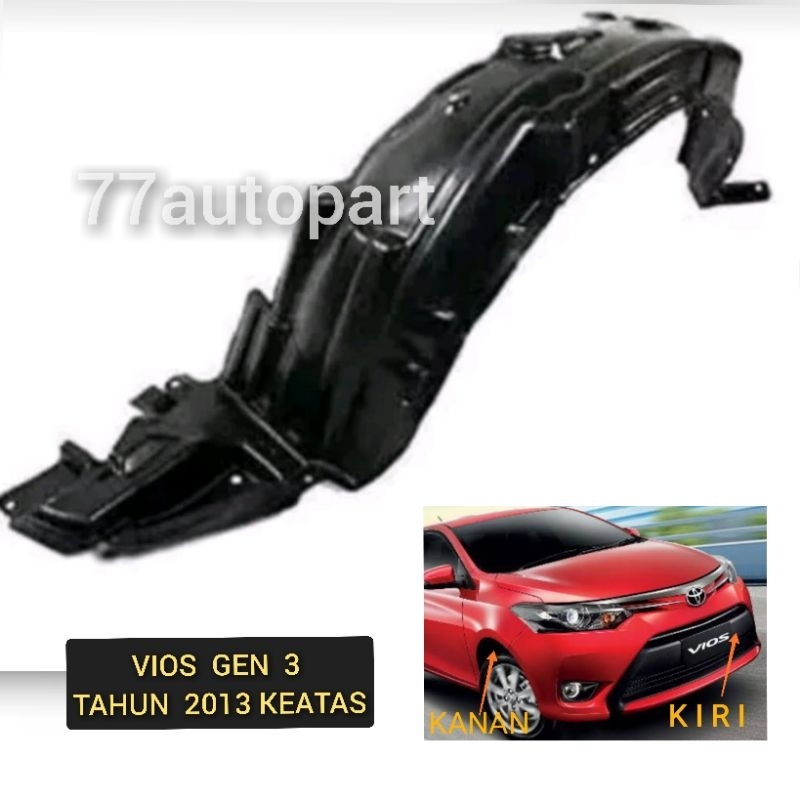 list spakbor atas ban depan vios 2013 keatas gen 3 harga sudah sepasang