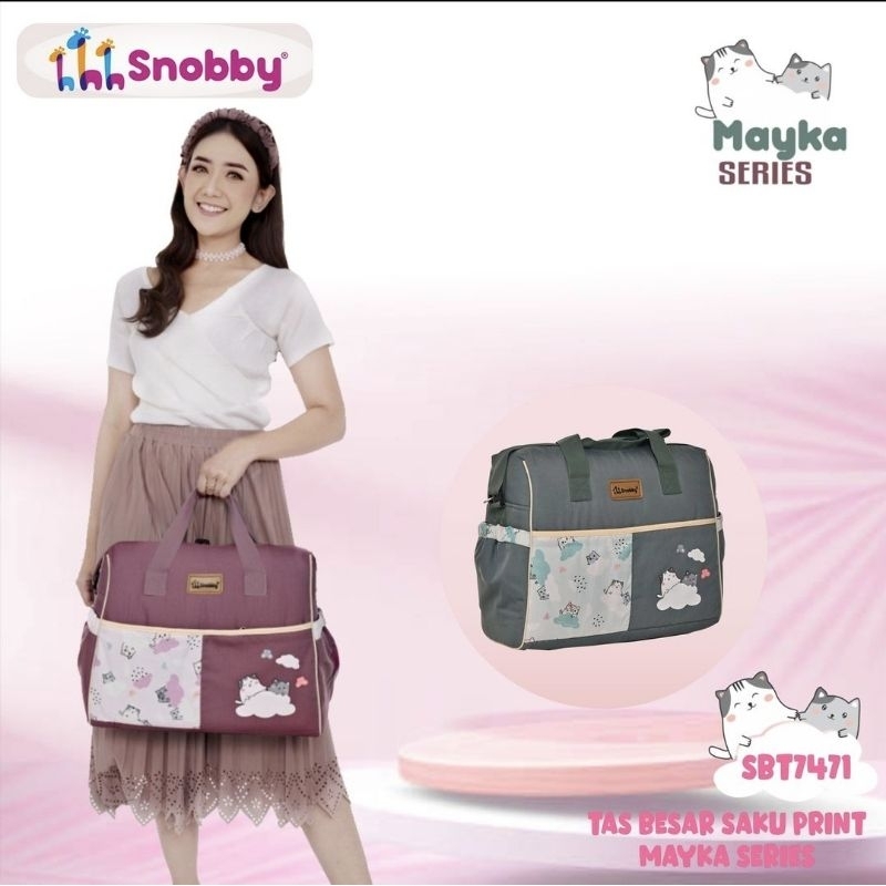 Snobby Tas Bayi Besar Saku Print Mayka Series - SBT 7471