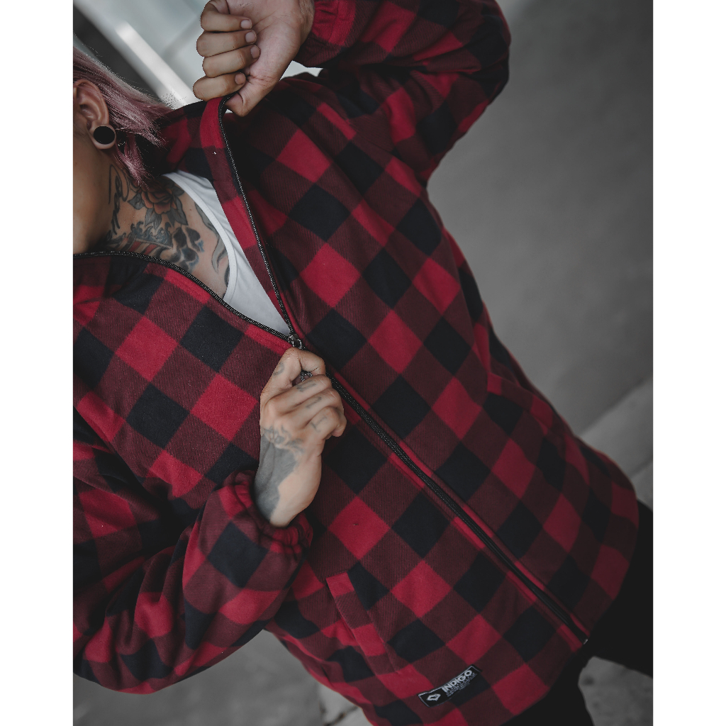 INST JAKET PRIA PLAID