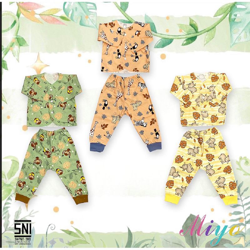 1pc MIYO piyama bayi / stelan piyama panjang bayi Newborn/ 3-6m