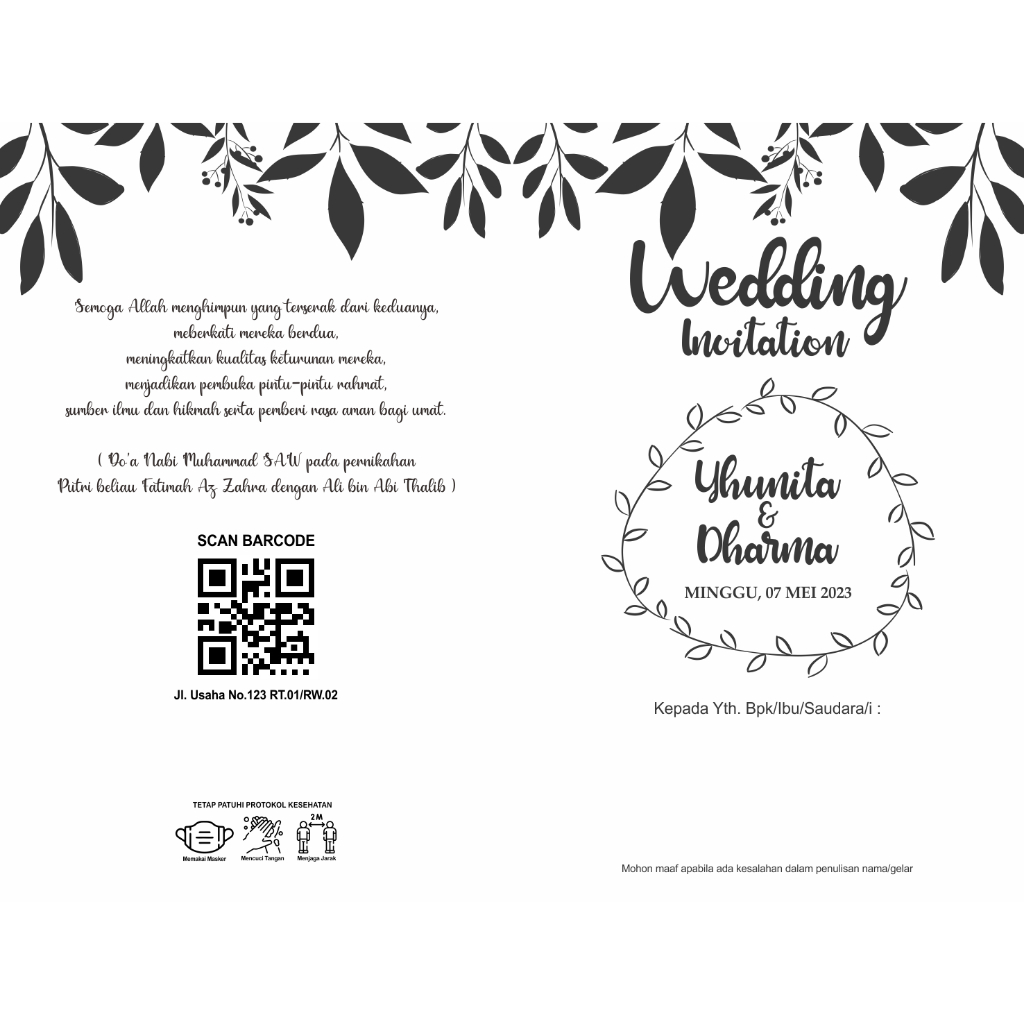 UNDANGAN PERNIKAHAN VINTAGE RUSTIC SIMPLE