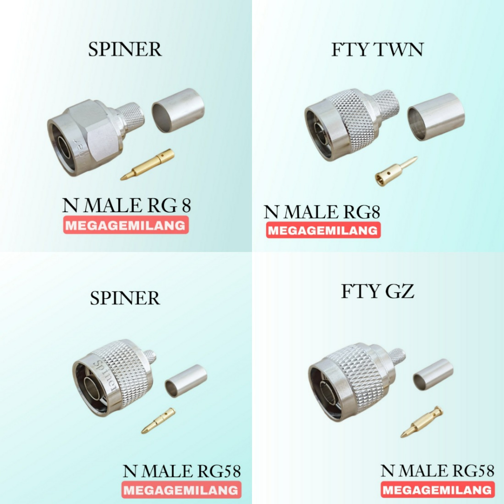 Konektor N male crimping