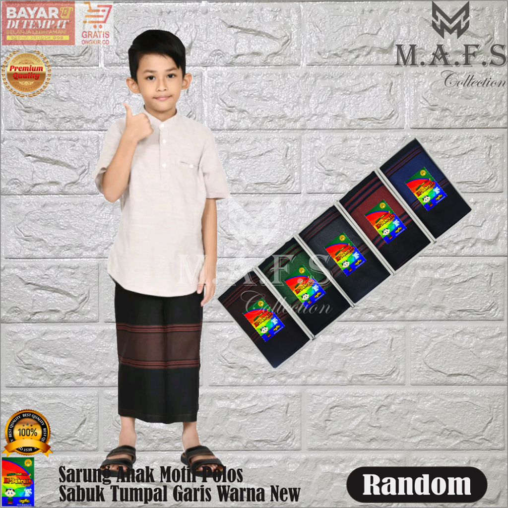 SARUNG ANAK SARUNG TENUN MOTIF  SABUK WARNA TUMPAL GARIS ALBAHRAIN