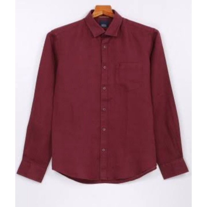 kemeja maroon wanita branded luar unpeu femme