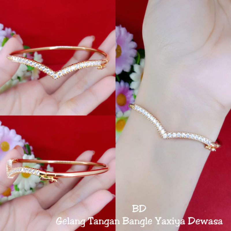 gelang bangle Fuji lapis emas 18k dan 24k