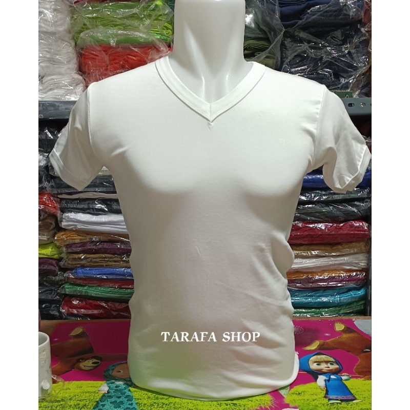 KAOS OBLONG POLOS V NECK/KAOS DALAMAN PRIA/KAOS POLOS PRIA