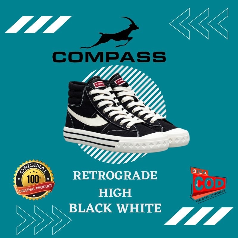 Compass Retrograde High Black White