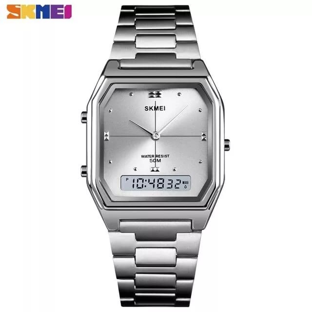 JAM TANGAN SKMEI TAHAN AIR CEWEK DUAL TIME BERGARANSI
