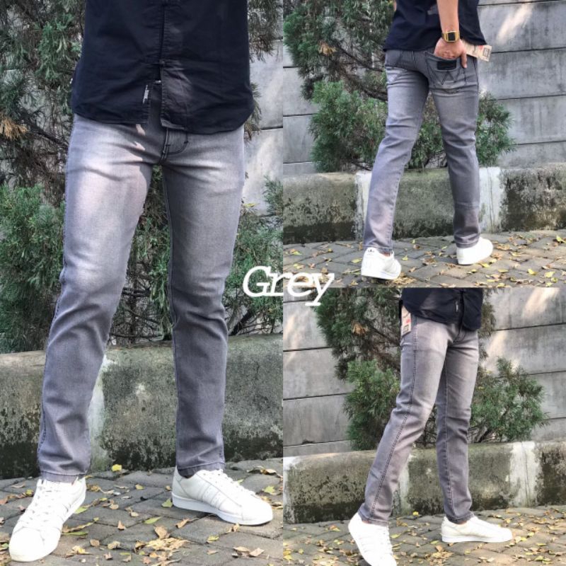 CELANA PANJANG PRIA SLIMFIT ABU / CELANA JEANS SLIMFIT SKINNY / CELANA PANJANG PENSIL PRIA