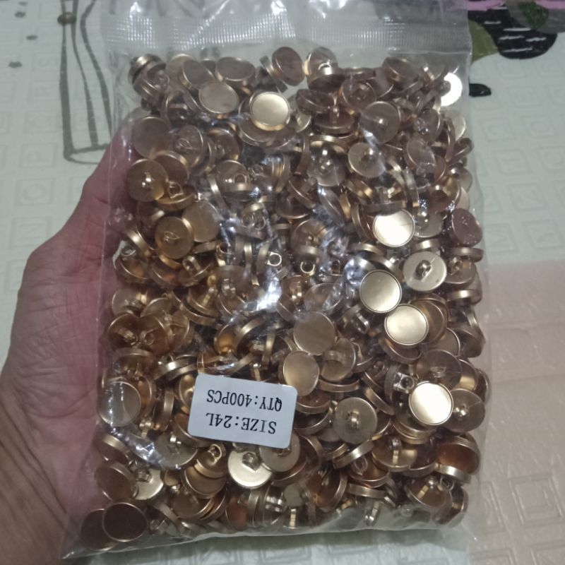 400 pcs  Kancing Baju Dove Cekung Elegant/ Kancing Jamur  ukuran 9mm/11mm/13mm/15mm/