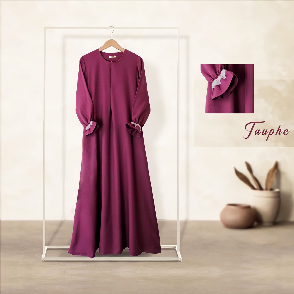 Gamis Polos Toyobo Fodu Premium Terbaru Dress Menyusui Terbaru Kekinian Flowly Jumbo XL XXL XXXL