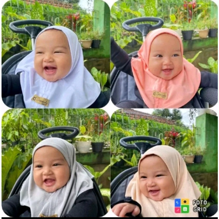 HIJAB BAYI NEWBORN ( 1-5 BULAN )