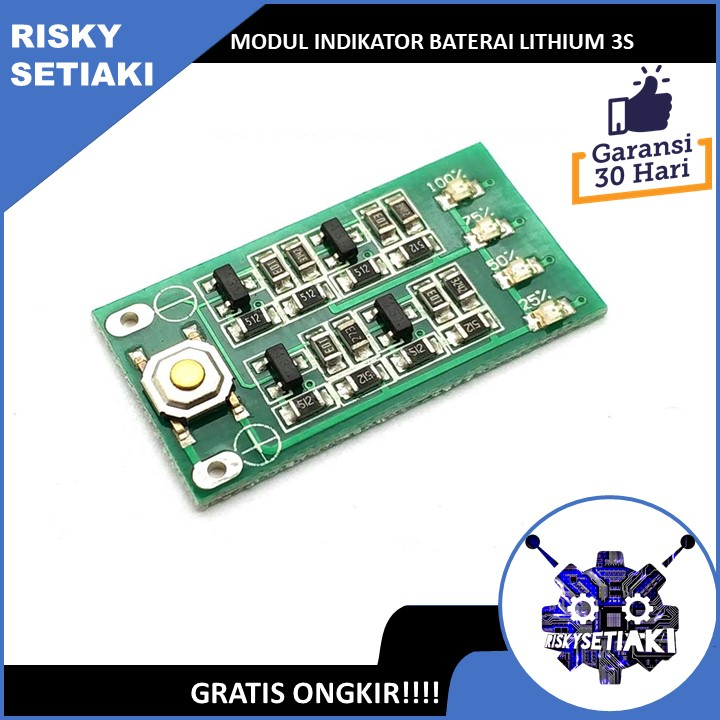 MODUL INDIKATOR KAPASITAS BATERAI LITHIUM 3S