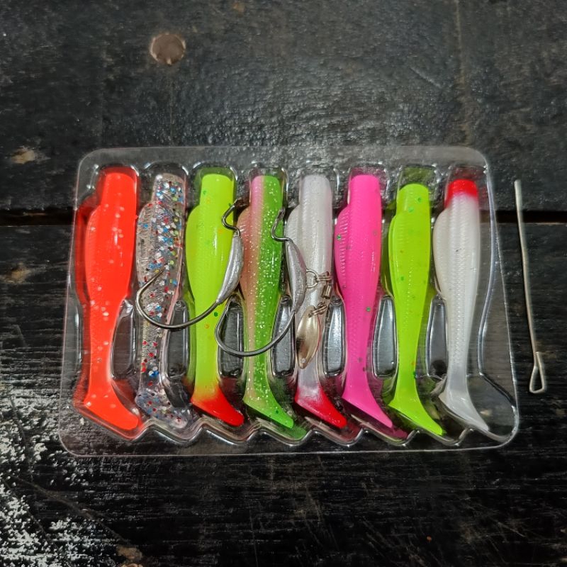 SOFT LURE 6CM ISI 8PCS I UMPAN CASTING IKAN GABUS DAN TOMAN