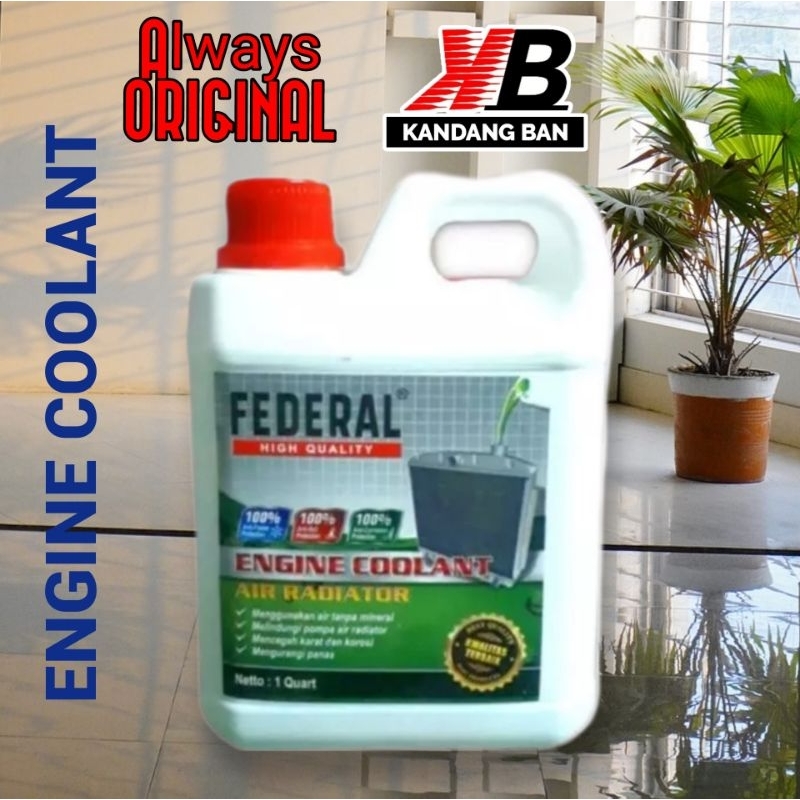 AIR RADIATOR /AIR COOLANT FEDERAL 1L WARNA HIJAU UNTUK MOTOR DAN MOBIL