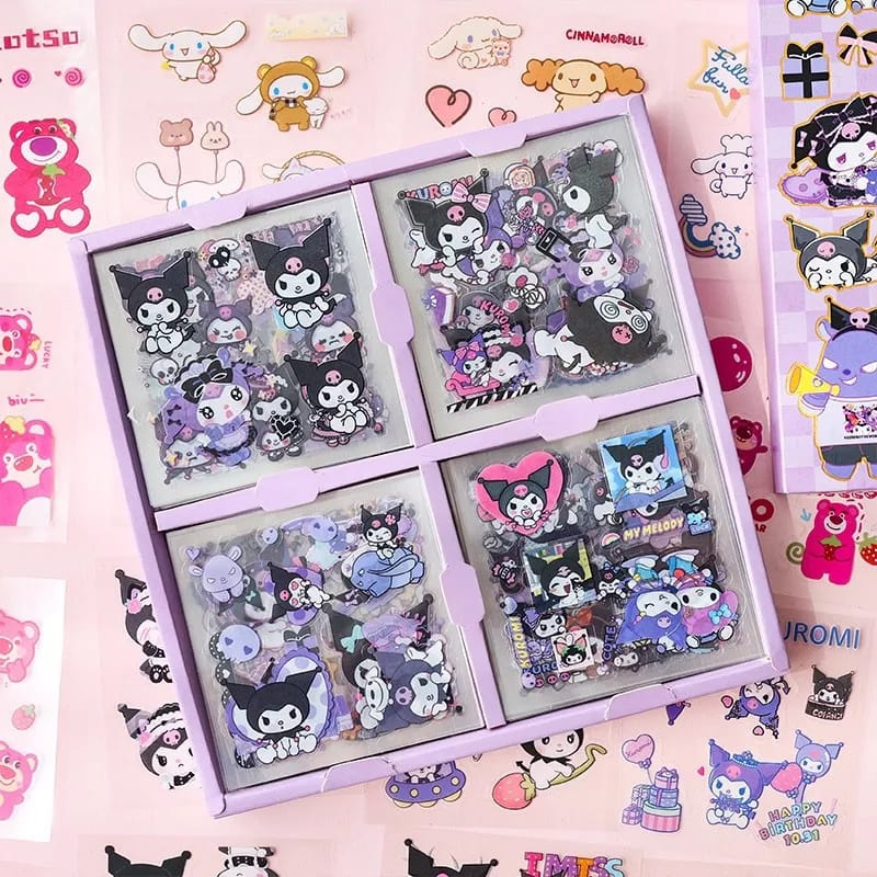 Sticker PVC Grosir  Cute San rio Kuro mi Cinna mon Melody Imut Aesthetic | Sticker Lucu  Viral PET