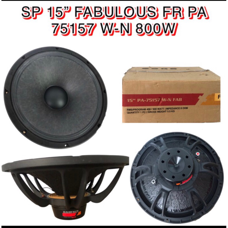 Speaker 15 inch Acr PA 75157 W - N Fabulous woofer