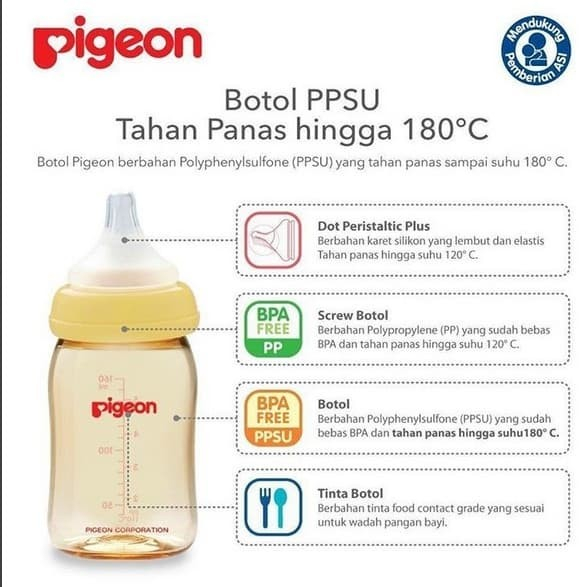 PIGEON BOTOL PPSU SOFT TOUCH P-PLUS 240ML 010218 / BOTOL PPSU