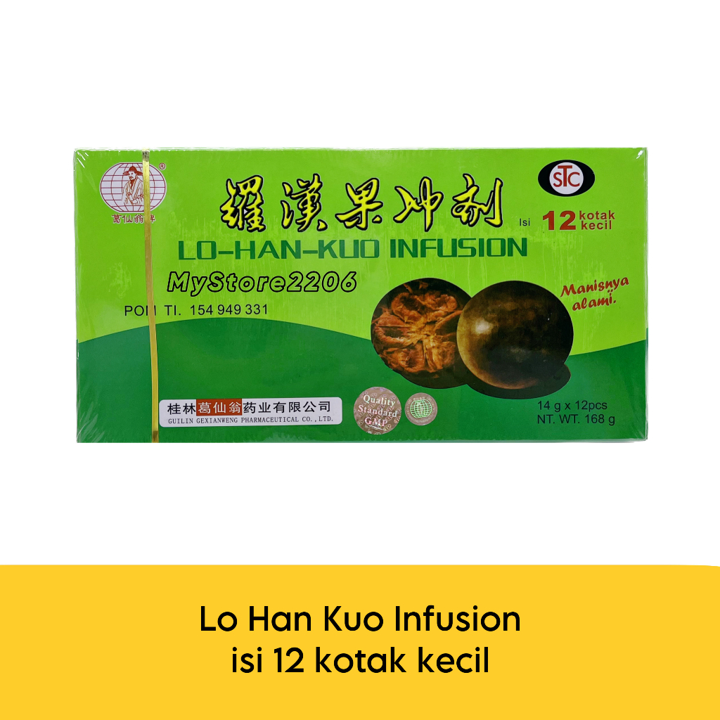 Lo Han Kuo / Lohankuo / Lo Han Guo / Lohanguo Infusion isi 12 kemasan Kotak