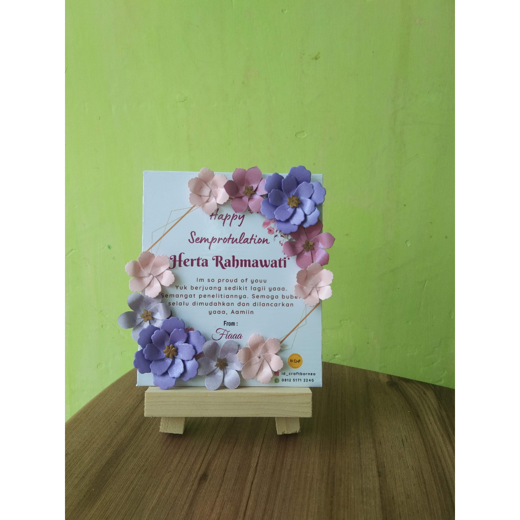 Souvenir Papan Ucapan Mini Papan Karangan Bunga