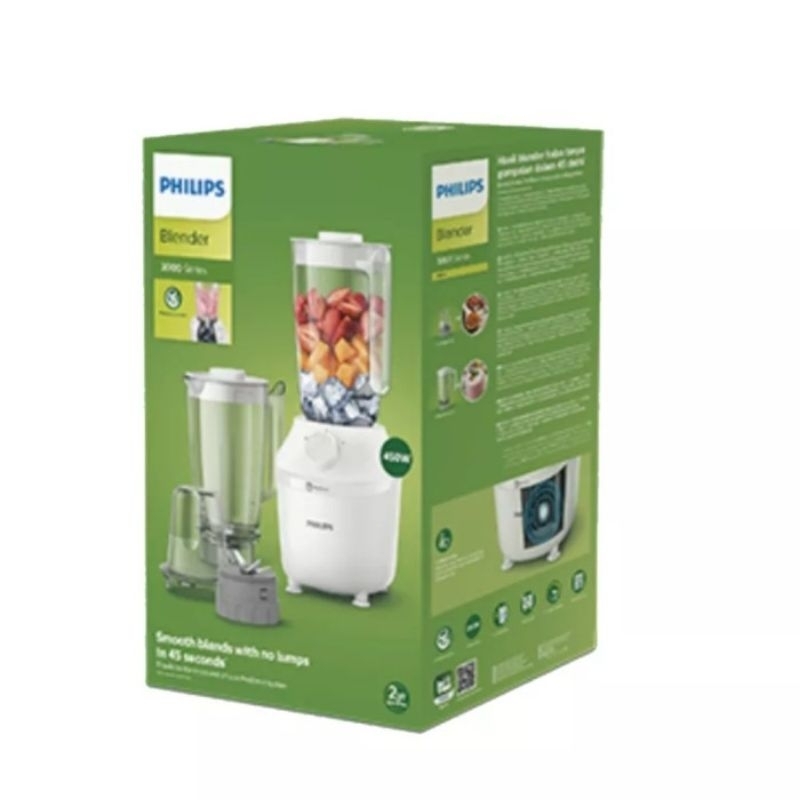 blender philips hr 2042/50 garansi resmi 290w blender philips 1liter hr2042 blender philips plastik 1L blender serbaguna  blender 1liter garansi resmi blender philips 2042 white