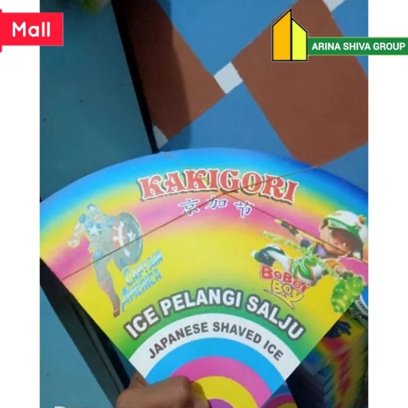 

100 LEMBAR KERTAS ES SALJU VIRAL | BUNGKUS KERTAS ES PELANGI PRODUK TERBARU | KEMASAN ES KAKIGORI BAHAN IVORY PUTIH HIGH QUALITY | CONTONG ES SERUT | ARINA SHIVA GROUP 65