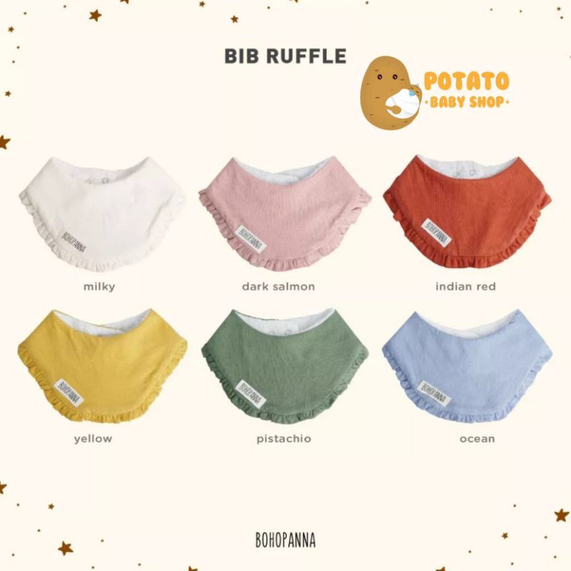 Bohopanna Bib Ruffle - Celemek Boho Baby