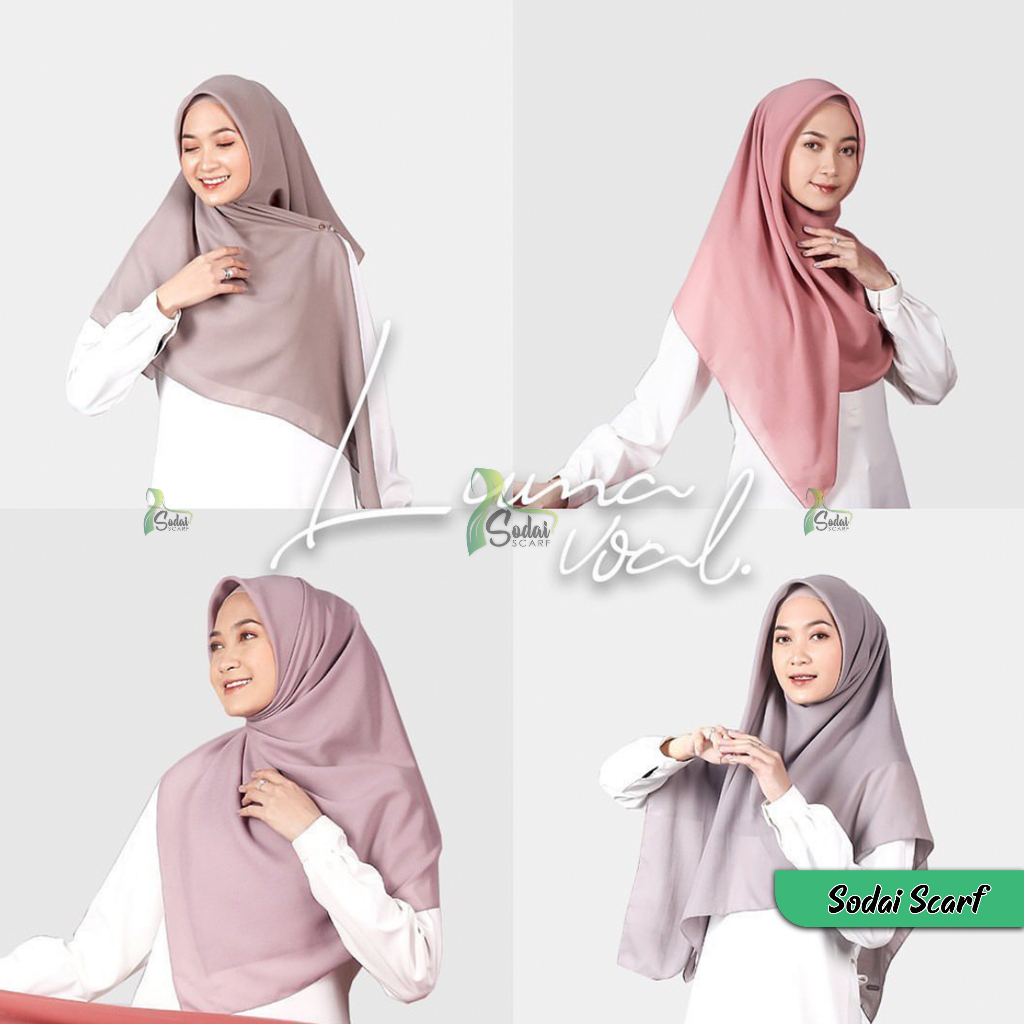 Hijab Segi Empat Paris Voal Jumbo Syar'i Premium 125 x 125 Cm