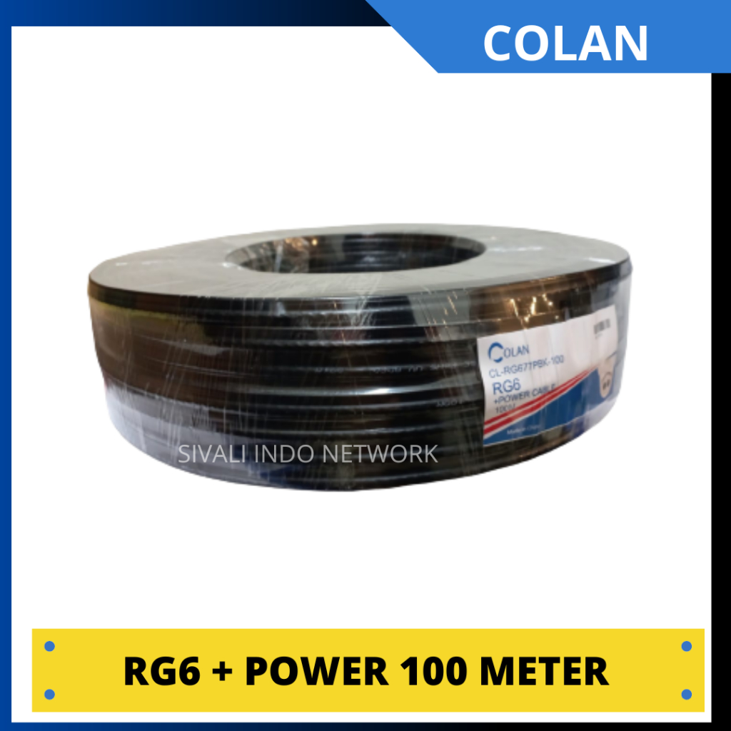 KABEL CCTV COAXIAL  77% COLAN RG6 PLUS POWER  DC 100 METER