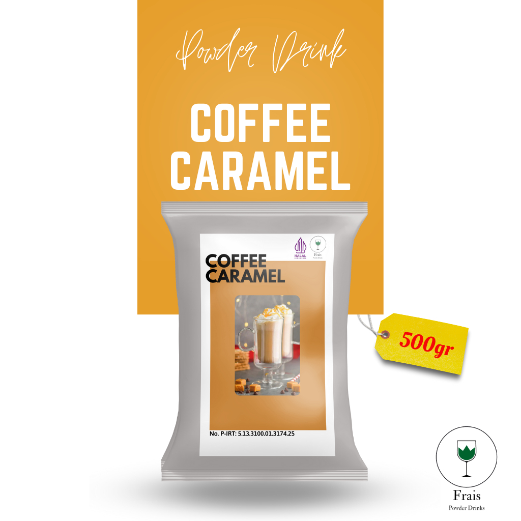 BUBUK MINUMAN RASA COFFEE CARAMEL 500GR / SERBUK MINUMAN ANEKA RASA / BUBUK MINUMAN KEKINIAN / MINUMAN INSTAN / DRINKS POWDER / SERBUK MINUMAN BOBA