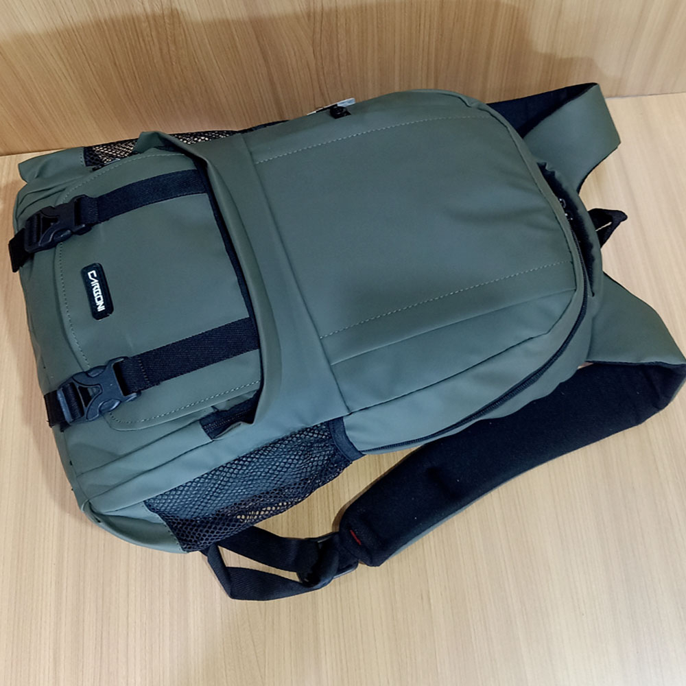 Carboni Tas Ransel Laptop 15 Inchi Tas Gendong AA000120 Gren Original - + Raincover Balon Waterprof Material