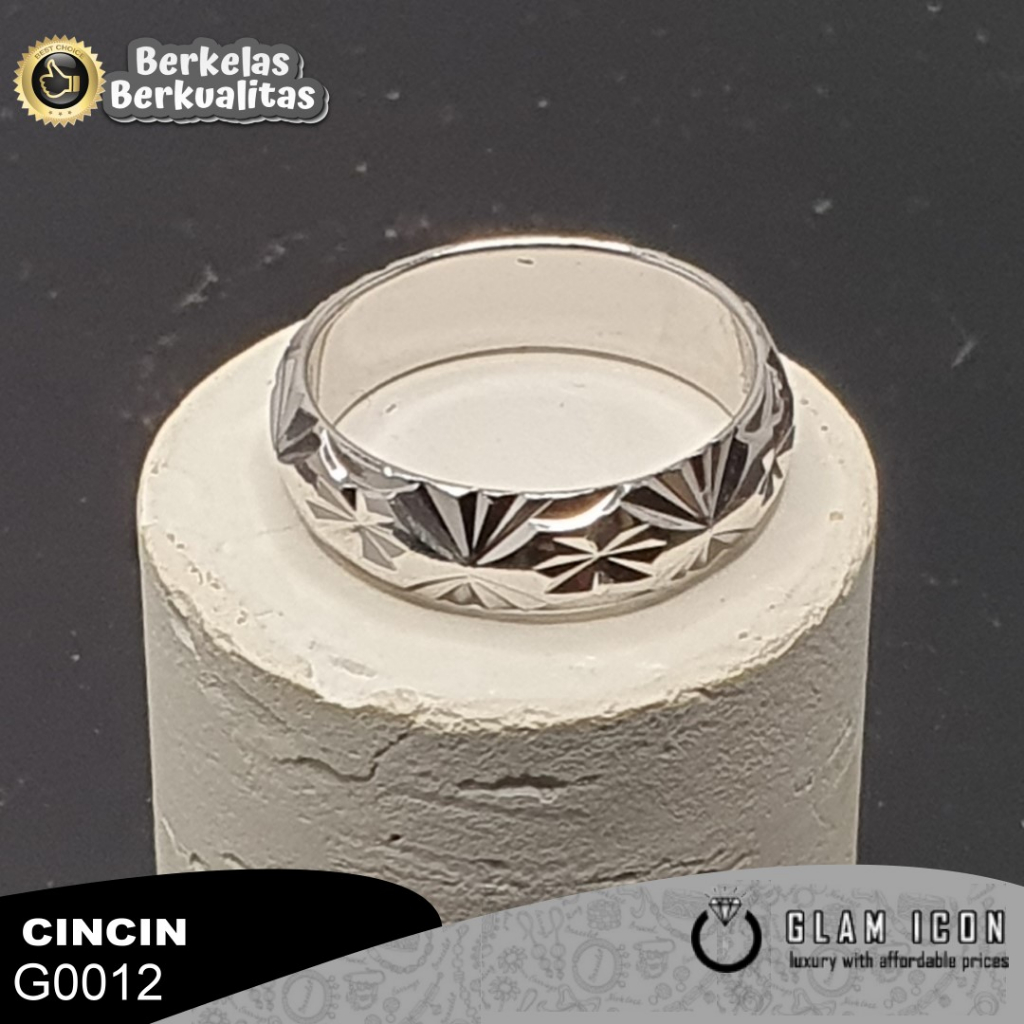 Cincin Couple simple cutting Ukir G0012 CCS