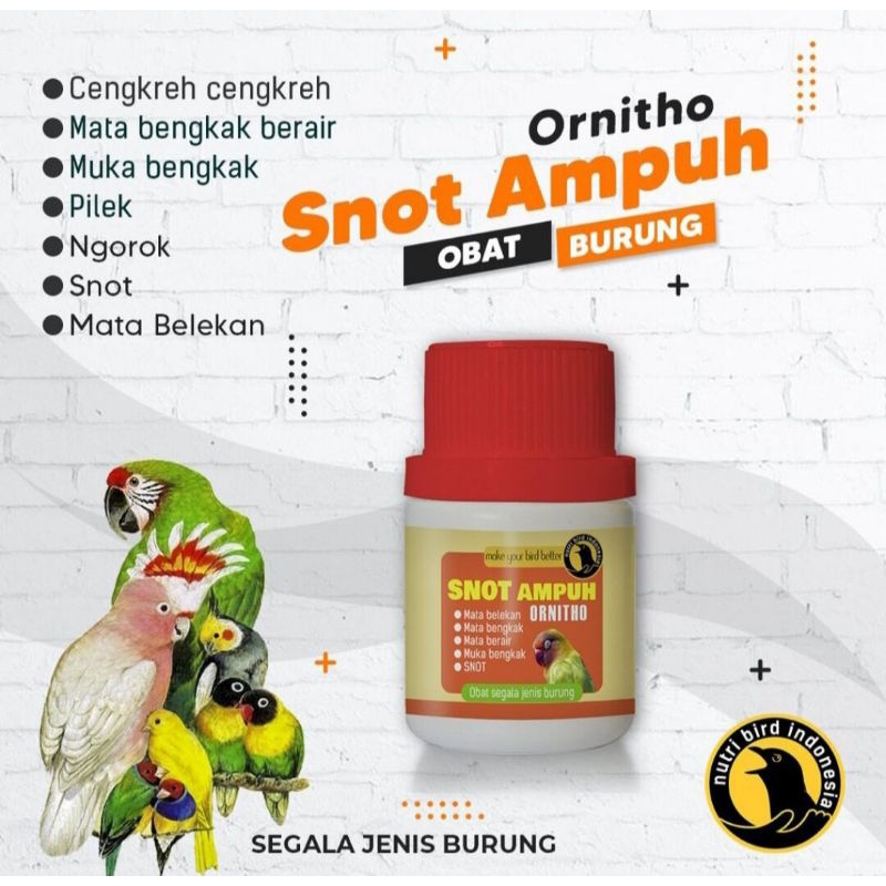 ORNITHO NUTRIBIRD OBAT SNOT AMPUH UNTUK BURUNG LOVEBIRD MURAI TRUCUK KENARI DLL