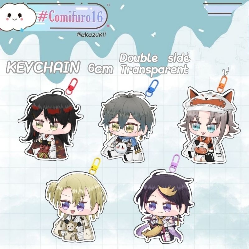 Gantungan Kunci Keychain Vtuber LUXIEM NIJISANJI EN Vox Akuma Mysta Rias Ike Eveland Shu Yamino Luca