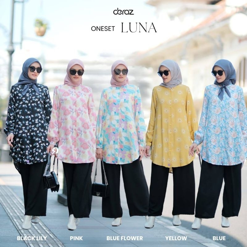 One set Luna - Setelan wanita - Baju kerja wanita - Set tunik