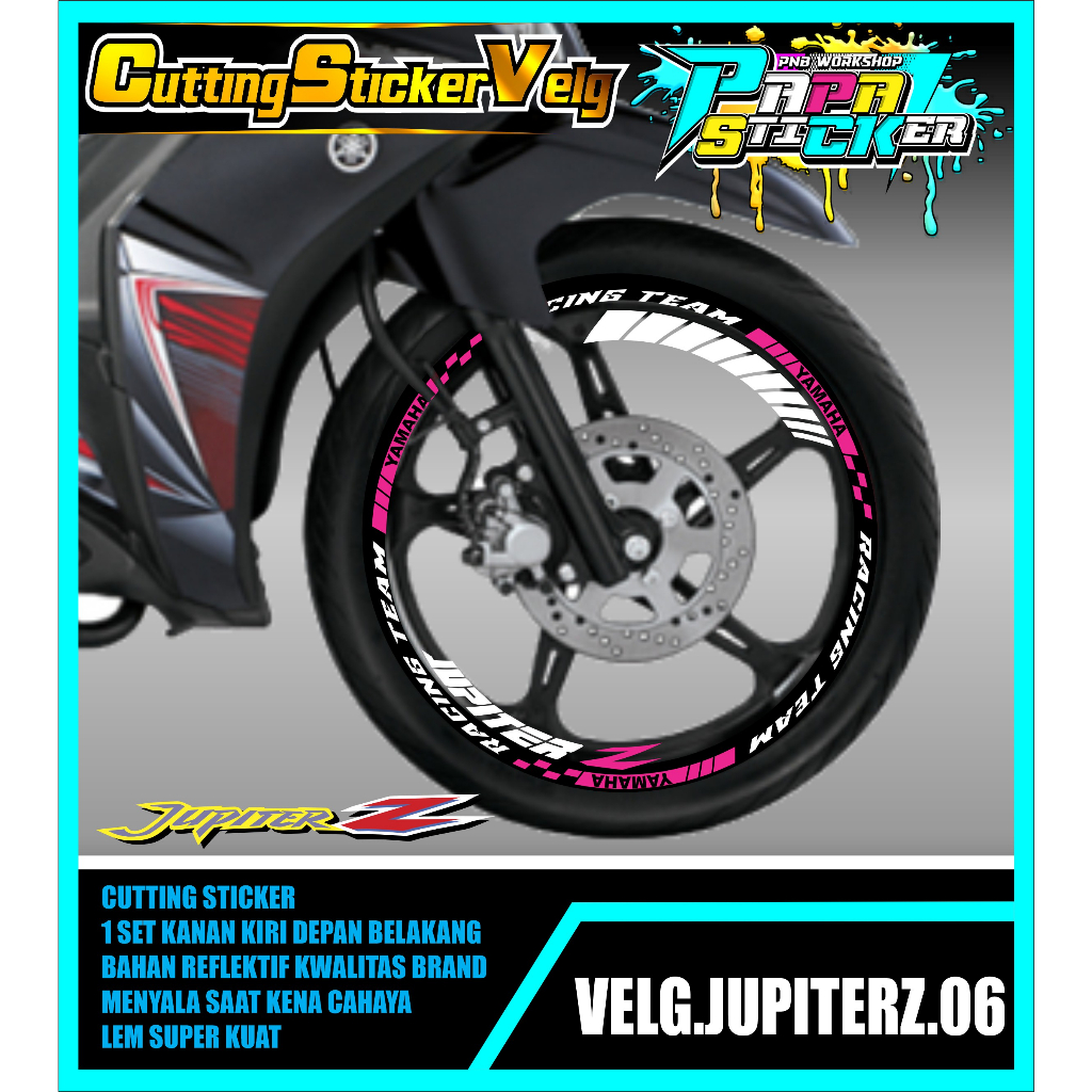 STIKER VELG JUPITER Z CUTTING STICKER VELG CUTTING VARIASI YAMAHA JUPITER Z LIS BAN/VELG 06