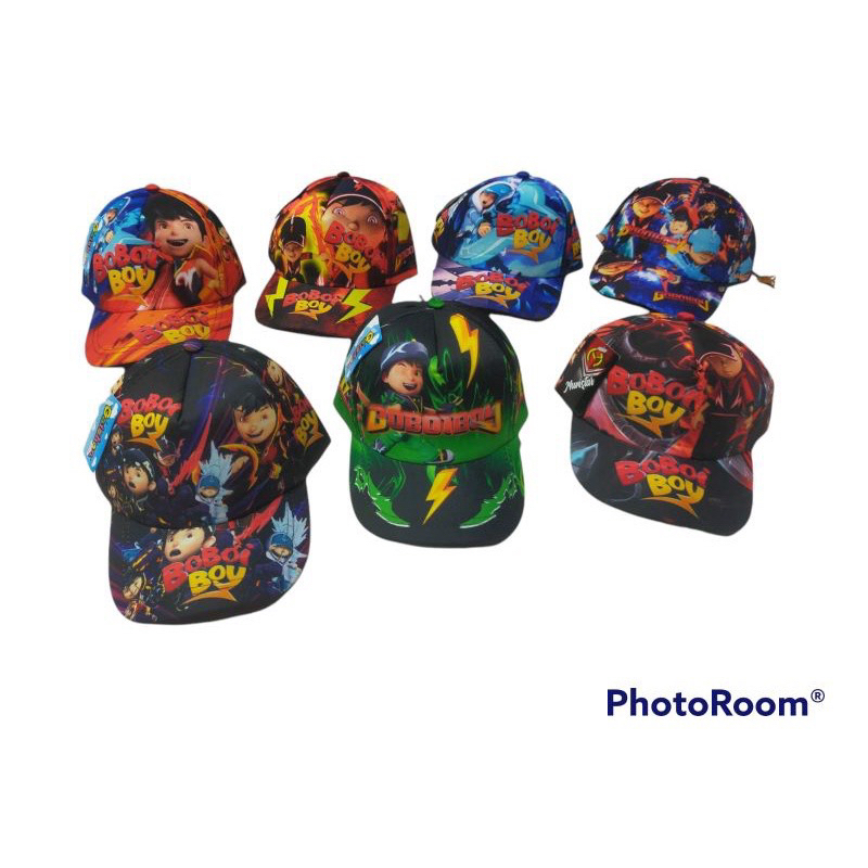 Topi anak motif boboiboy full print kids