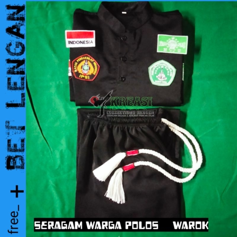 Seragam warga polos + Tali warok